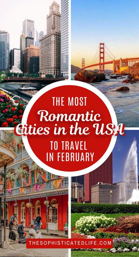 Find the most romantic cities in the US for your Valentine's Day getaway and start planning the ultimate love story today! Big Cities, Romantic Holiday, Romantic Escapes, Romantic City, Hot Air Balloon Rides, Bourbon Street, Air Balloon Rides, Island Getaway, Honeymoon Destinations