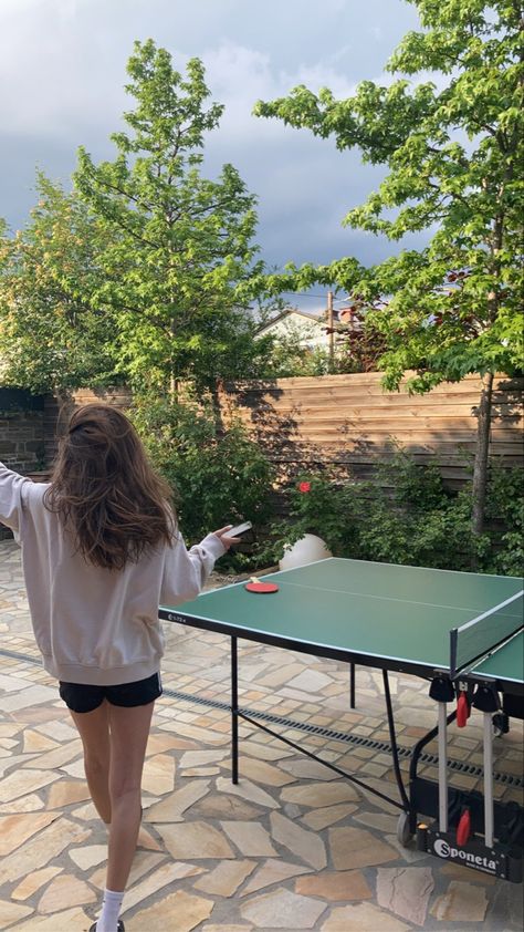 Tennis Aesthetic Girl, Shooting Table, Summer Night Party, Fitness Vision Board, Tennis Aesthetic, Ethereal Aesthetic, Stay Happy, Sport Motivation, Ping Pong Table