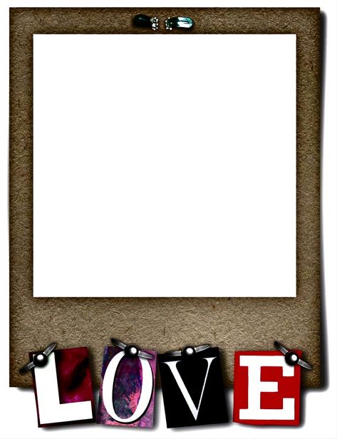 Polaroid Frame Png, Polaroid Frames, Collage Photo Frame Design, Polaroid Picture Frame, Love Frame, Polaroid Template, Photo Maker, Scrapbook Clipart, Polaroid Frame