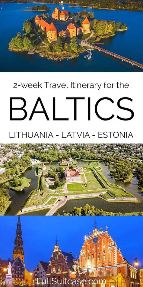 Planning on traveling to the Baltics? This trip itinerary brings you to the best places in Lithuania, Latvia, and Estonia in two weeks. Check it out! Baltic Road Trip, Estonia Latvia Lithuania, Latvia Travel, Lithuania Travel Guide, Lithuania Kaunas, Latvia Culture, Lithuania Travel, Baltic Region, Estonia Travel