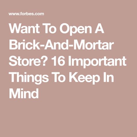 Want To Open A Brick-And-Mortar Store? 16 Important Things To Keep In Mind Brick And Mortar Boutique Design, How To Open A Store Business, Brick And Mortar Store, Business Plan Example, Things To Keep In Mind, Candle Store, Store Ideas, Mean People, Brick And Mortar