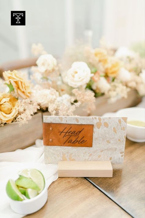 Leather Table Numbers Wedding, Western Table Numbers, Leather Signage, Western Style Wedding Dress, Unique Table Numbers Wedding, Unique Table Numbers, Wedding Guest Table, Western Style Wedding, Bar Signage