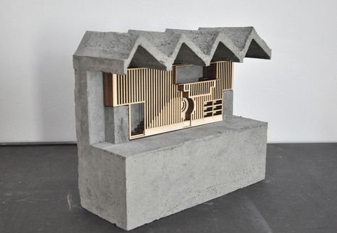 Model depicting "Knowledge Scape Interventions".  2011 © Sasha Cisar Architecture Panel, Concrete Architecture, Arch Model, Architecture Model Making, Wood Model, 3d Modelle, Concrete Structure, Architecture Old, Architecture Presentation