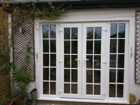 Kommerling uPVC French Doors Installation - P.R Windows Ltd Upvc Door Handles, Upvc French Doors, Roof Lantern, Upvc Windows, Aluminum Roof, Casement Windows, Roof Light, Door Installation, Modern Materials