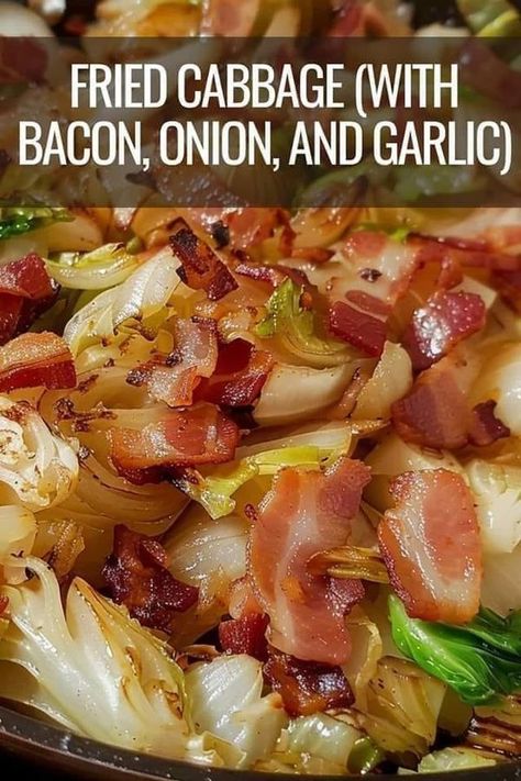 Chef Ina Garten 👩‍🍳👩‍🍳 | WOULD ANYONE EAT THIS FRIED CABBAGE (WITH BACON, ONION, AND GARLIC) 😋😋 | Facebook Fried Cabbage With Bacon, Cabbage With Bacon, Fried Cabbage Recipes, Southern Fried Cabbage, Bacon Fried Cabbage, Irish Cuisine, Bacon Fries, Cabbage And Bacon, Fried Cabbage