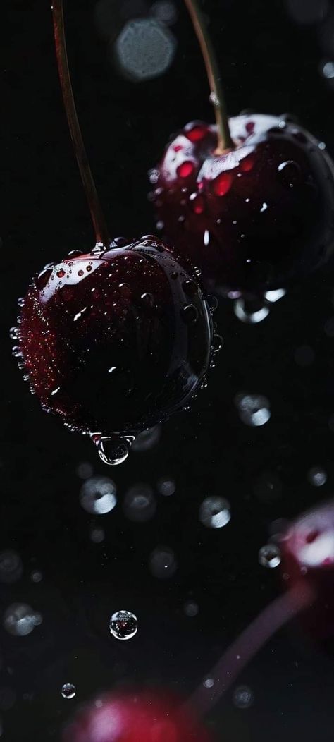 Pomegranate Aesthetic Dark, Drops Of Water, Cherry Wine, Fruit Wallpaper, Fruit Photography, 8k Wallpaper, Red Fruit, Red Wallpaper, Blood Red