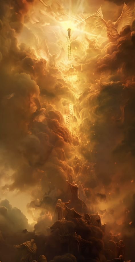 Heaven Artwork Concept Art, Biblical Fantasy Art, Heaven Kingdom Fantasy Art, Biblical Angel Wallpaper, Apocalypse Bible, Apocalypse Art Bible, Cloud Pictures, Funny Christian Quotes, Heaven Wallpaper