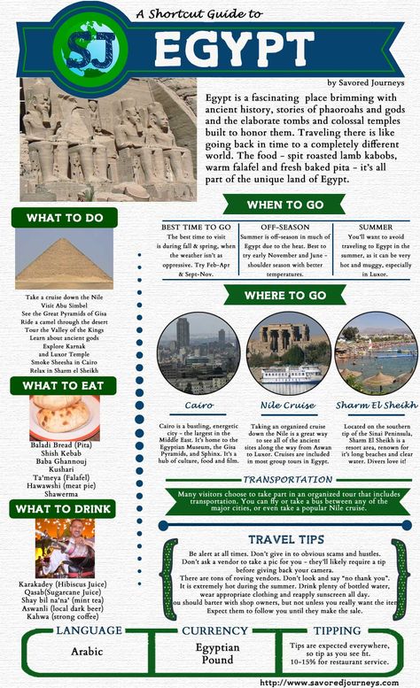 Shortcut Destination Guide to Egypt. Your source for when to go, what to do, what to eat and drink in Egypt. #Egypt #TravelGuide Egypt Country, Visit Egypt, School Curriculum, Egypt Travel, Travel Humor, Eat And Drink, Bucket Lists, Travel List, What To Eat