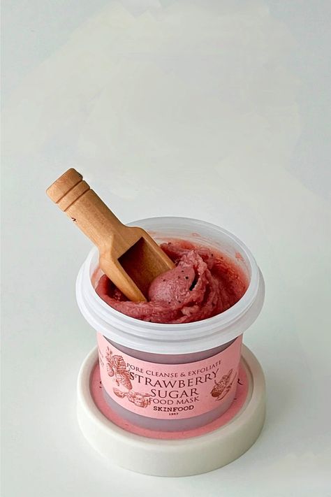 Transform your rough dull skin to a bright and smooth skin today! This mask gently cleanse, exfoliate your skin and helps to brighten your skin, lessen the yellow pigments after use | skincare products, korean skincare brand, self care, self love Pore Face Mask, Skincare Products Korean, Strawberry Mask, Strawberry Face Mask, Face Mask For Pores, Cleansing Skin, Strawberry Seed, Black Sugar, Exfoliating Mask