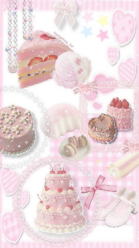 Pink Wallpaper Kawaii, Cute Backrounds, College Wallpaper, Cake Wallpaper, Aesthetic Core, Pink Wallpapers, Iphone Wallpaper Kawaii, Cute Headers, Kawaii Core