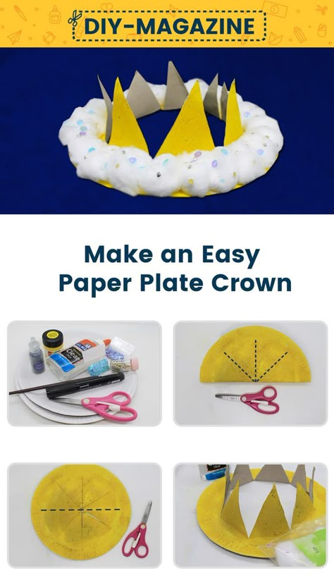 Paper Plate Hat Craft, Jubilee Activities Eyfs, Kings And Queens Crafts Preschool, Crown Crafts Preschool, Paper Plate Hats For Kids, Queen Crafts For Preschoolers, King And Queen Crafts For Preschool, King Crafts For Preschoolers, Royalty Crafts Preschool