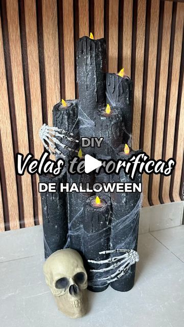 ARQ Estefanía Vallejo✨ on Instagram: "DIY velas de Halloween  #halloweendiy #diy #halloween #otoño #autumn #decor #home #hogar #decoration #octubre #tutorial #tips #dollar #easy #halloweendecor #halloweendecorations #decoraciondehalloween" Deco Halloween, Scary Halloween Decorations Outdoor, Casa Halloween, Easy Christmas Decorations, Decoration Halloween, Scary Halloween Decorations, Instagram Diy, September 16, Autumn Decor