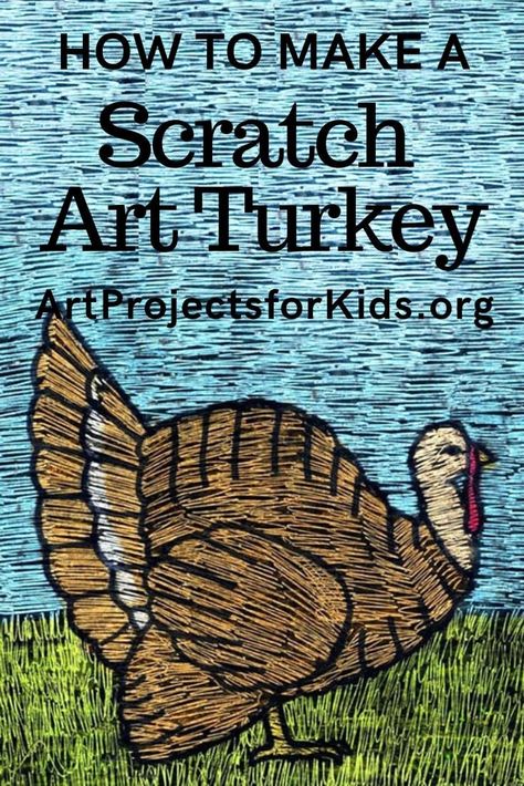 How to Color a Sgraffito Turkey · Art Projects for Kids Turkey Art Projects For Kids, Thanksgiving Elementary Art, Turkey Art Projects, Draw A Turkey, Thanksgiving Art Projects, Turkey Template, November Art, Turkey Crafts Kids, Turkey Drawing