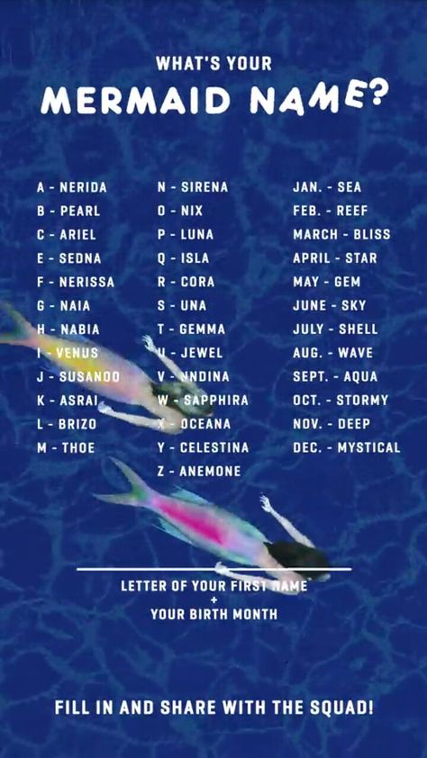 Fictional Names, Siren Names, Funny Name Generator, Ocean Names, Kingdom Names, Mermaid Names, Sandra Lee, Superhero Names, Mermaid Kisses