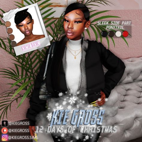 Kie Gross Sims 4 Cc, Sims 4 Urban Female Hair, Kiegross Sims 4 Hair, Kie Gross Sims 4 Hair, Coco Games, Black Simmer, Sims Download, Sims 4 Tattoos, Alpha Cc