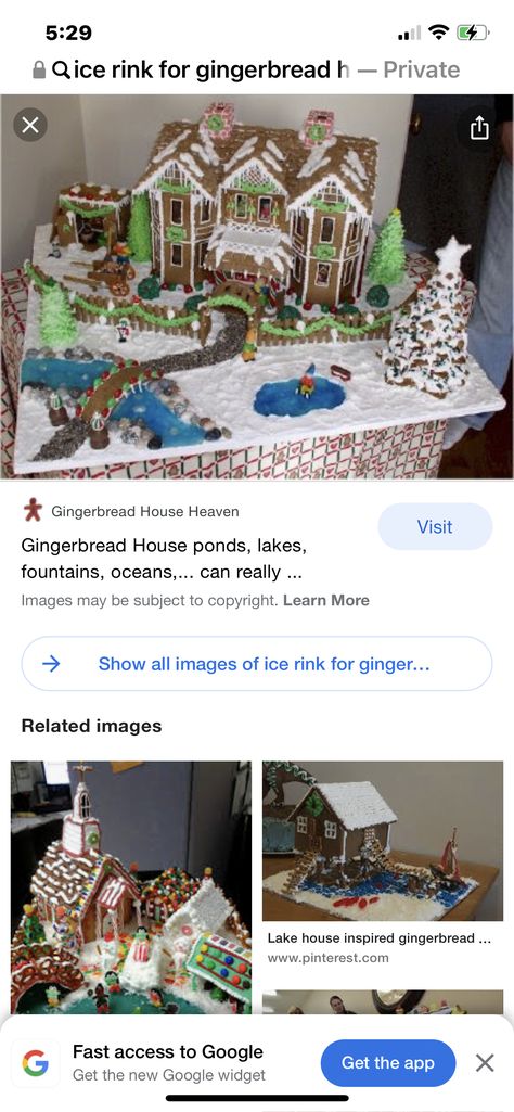 Gingerbread Lake House, Ice Rink, Gingerbread House, Lake House, Gingerbread, Lake, Canning, Quick Saves