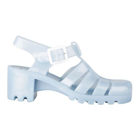 JuJu Women's Babe Heeled Jelly Sandals ($41) ❤ liked on Polyvore featuring shoes, sandals, heels, pearl blue, heeled jelly shoes, ankle strap heel sandals, ankle strap sandals, blue heel shoes and blue heel sandals Heels Pearl, Blue Shoes Heels, Blue Heeled, Blue Sandals Heels, Tie Sandals, Ankle Tie Sandals, Mid Heel Shoes, Ankle Strap Sandals Heels, Mid Heel Sandals