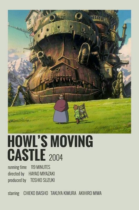 Howl Moving Castle Movie Poster, Howls Moving Castle Minimalist Poster, Howls Moving Castle Polaroid Poster, Studio Ghibli Minimalist Poster, Studio Ghibli Polaroid Poster, Alternative Minimalist Album Covers Studio Ghibli, Howls Moving Castle Movie Poster, Minimalistic Posters Movie, Alternative Minimalist Posters