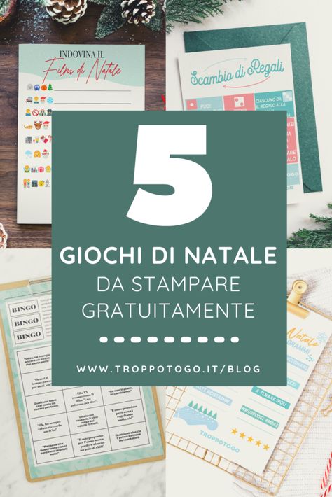 Cinque divertenti giochi natalizi per divertirsi durante le feste. Printable gratuiti! #giochi #natale #natalizi #xmasgames #idee #originali #tombola #bingo #canzoni #emoticon Let's Celebrate, Lets Celebrate, Board Games, Diy And Crafts, Party Ideas, Christmas