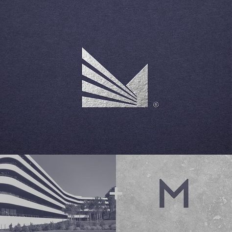 M brand development - Logos inspiration #logo Flat Logo Design, Logo Branding Design, Developer Logo, Inspiration Logo Design, Building Logo, Architecture Logo, Flat Logo, Branding Inspo, Furniture Logo