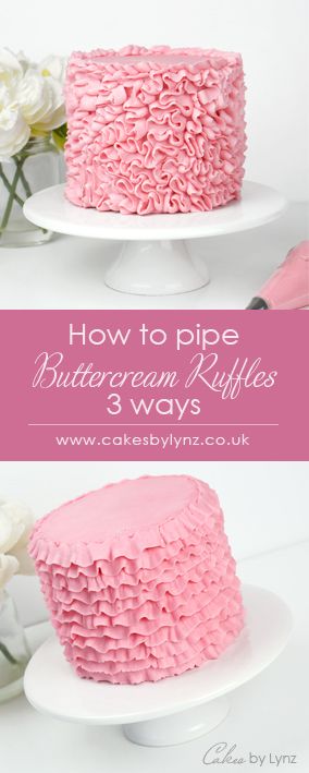 Buttercream Ruffles Tutorial, Petal Piping Tip, Different Buttercream, Ballet Birthday Cakes, Cake Ruffles, Buttercream Ruffle Cake, Pink Ruffle Cake, Ballerina Birthday Cake, Buttercream Techniques