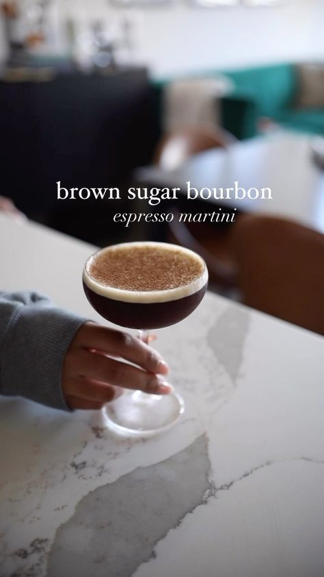 Jaylynn Little on Instagram: “Brown sugar, chocolate, and espresso. Simple flavors, amazing cocktail! Cheers ♥️🥂 *For the syrup, dissolve equal parts brown sugar and…” Chocolate Bitters, Espresso Martini Recipe, Brown Sugar Syrup, Coffee Liqueur, Fancy Cocktails, Sugar Syrup, Bourbon Cocktails, Mixed Drinks Recipes, Martini Recipes