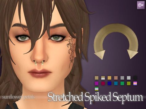 Stretched Septum, Sims 4 Piercings, Snakebites, Medusa Piercing, Double Piercing, Paper Earrings, Belly Piercing, Sims 4 Cas, Septum Piercing