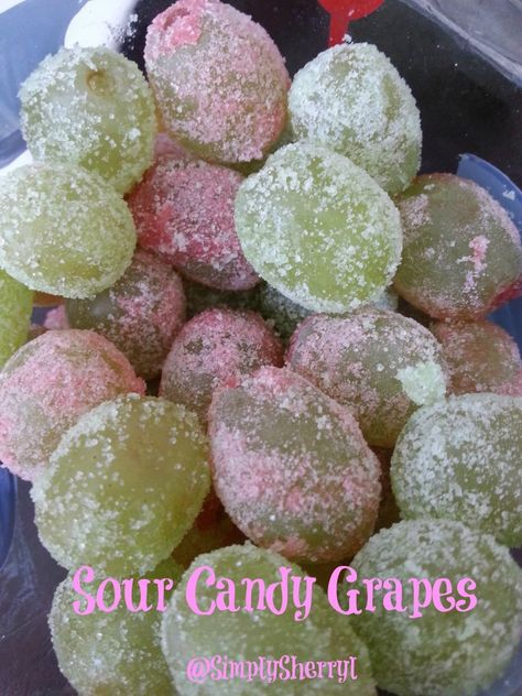 Sour Candy Grapes Sour Candy Grapes, Schweddy Balls, Candied Grapes Recipe, Fruits Recipes, Candy Grapes, Grape Recipes, Being Vegan, Sour Grapes, Healthy Recipes Easy Snacks