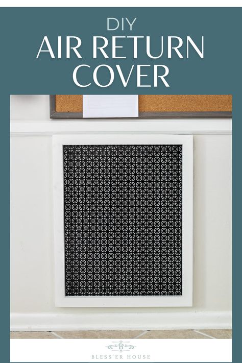 Cold Air Return Ideas, Air Return Vent Cover Diy, Air Vent Cover Ideas Diy, Return Air Vent Cover Ideas, Air Intake Cover Ideas, Diy Ac Cover, Diy Vent Cover, Air Return Cover, Vent Covers Diy