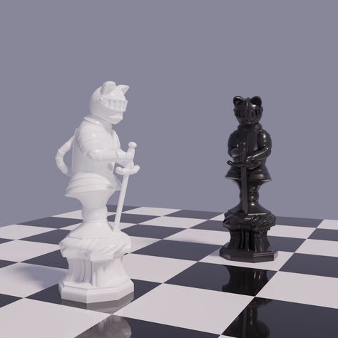 Chess Knight, Cat Motif, Chess Sets, Chess Game, Chess Board, Chess, A Cat, Architects, 3d Printing