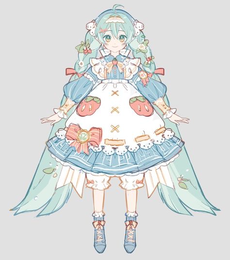 Miku Cosplay, Character Design Ideas, 캐릭터 드로잉, Poses References, 영감을 주는 캐릭터, Kawaii Art, Anime Poses, Anime Outfits, 그림 그리기