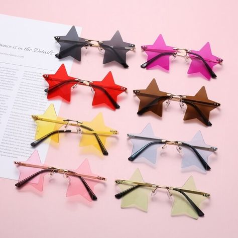 Just found this amazing item on AliExpress. Check it out! Rp19,626 30％ Off | Rimless Star Shape Sunglasses Driving Trendy Eyeglasses Women Men Party Glasses Funny Pentagram Eyewear Christmas Decor Shape Party, Glasses Sun, Funky Glasses, Shape Sunglasses, Men Party, Funny Glasses, Party Glasses, Man Party, Sun With Sunglasses