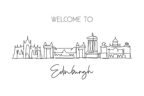 Edinburgh Skyline Drawing, Scotland Tattoo Ideas, Edinburgh Drawing, Edinburgh Illustration, Scotland Drawing, Dainty Tats, Edinburgh Tattoo, Scotland Tattoo, Edinburgh Skyline