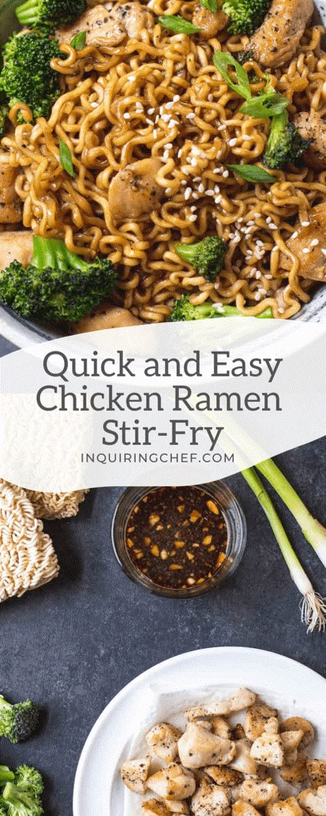 Chicken And Ramen Noodles Recipes, Ramen Noodle Recipes Chicken, Ramen Noodles With Chicken, Chicken Ramen Stir Fry, March Recipes, Chicken Ramen Noodle Recipes, Chicken Ramen Recipe, Noodles With Chicken, Ramen Recipes Easy