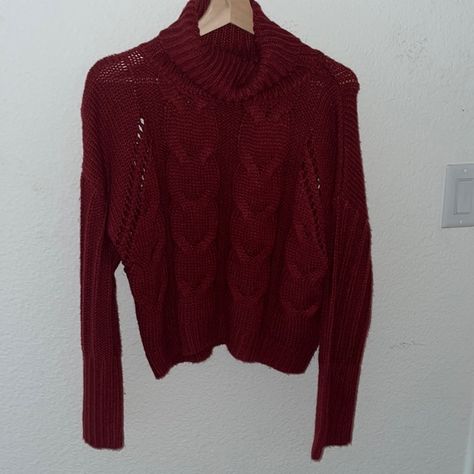 super cute and comfy dark red turtleneck sweater Dark Red Turtleneck, Red Turtleneck Sweater, Red Turtleneck, Warm Sweater, Cute Comfy, Warm Sweaters, Dark Red, Turtleneck Sweater, Turtle Neck