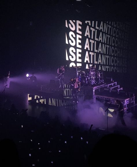 photo of concert crowd with performers and visuals on stage Chase Atlantic Purple Aesthetic, Chase Atlantic Aesthetic Purple, Purple Chase Atlantic, Chase Atlantic Purple, Chase Wallpaper, Chase Atlantic Concert, Atlantic Group, Concert Vibes, Purple Vibe