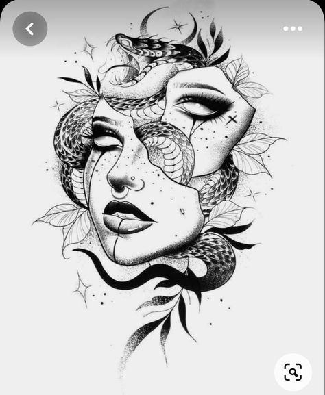 Medusa Mask Tattoo, Medusa Tattoo Flowers, Medusa Flower Tattoo, Medusa With Flowers Tattoo, Half Medusa Tattoo, Evil Woman Tattoo, Pretty Medusa Tattoo, Dessin Medusa Tattoo, Medusa Tattoo With Flowers