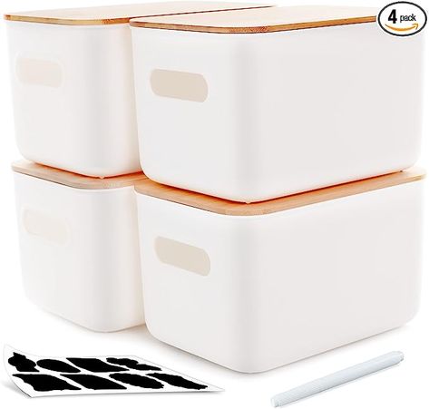 Stackable Storage Boxes, Storage Baskets With Lids, Stackable Storage Bins, Storage Bins With Lids, Integrated Handles, Plastic Container Storage, Plastic Storage Bins, Lid Storage, Plastic Bins