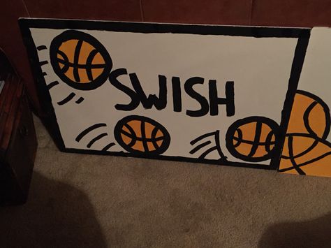 Basketball sign Basketball Spirit Posters, Basketball Game Signs, Basketball Signs For Games, Basketball Poster Ideas Signs, Vintage Basketball Jerseys, Basketball Signs, School Spirit Posters, Basketball Game Outfit, Cheer Posters