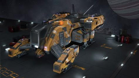 ArtStation - Dropship Industrial, Maël Briffa Sci Fi Space Shuttle, Industrial Spaceship, Space Engineers Ships Design, Space Engineers Game, Starfield Ships, Cargo Spaceship, Concept Vehicles Sci Fi, Space Ships Concept, Space Engineers