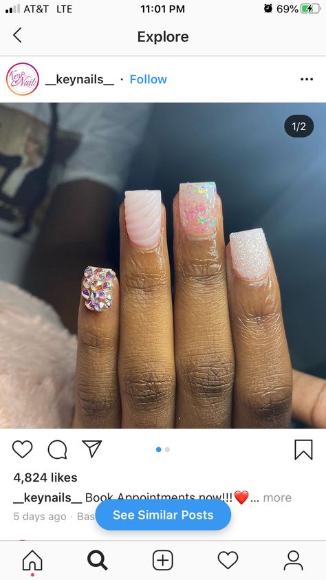 Short Nails Birthday, Braider Nails, Nails Birthday, Gucci Nails, Drip Nails, Short Square Acrylic Nails, Exotic Nails, Christmas Nails Acrylic, Nails Only