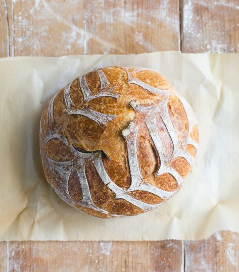 Round Sourdough | theclevercarrot.com Rustic Sour Dough Bread, Scoring Round Sourdough, Sourdough Bread Clever Carrot, Rustic Artisan Sourdough, Easy Rustic Sourdough Bread, Great Pizza, Bread Basket, Savoury Baking, Sourdough Recipes