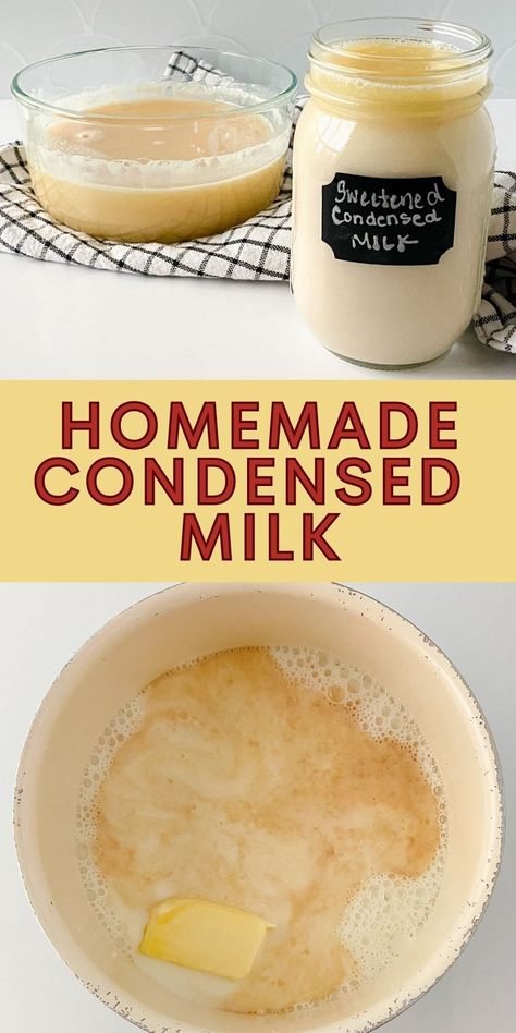 Elevate your recipes with the velvety charm of homemade condensed milk! Explore custom flavors, sugar swaps and dairy-free twists that will take your desserts to the next level. Discover how to make this kitchen essential from scratch and indulge in a world of creamy creations. It's perfect baking emergencies when you've forgotten to pick up a store-bought can and ideal for those that want control over ingredients in their food. Check out the recipe now! #HomemadeCondensedMilk #SweetDelights How To Use Up Milk, Diy Sweetened Condensed Milk, Strawberry Fudge Recipe, Sugar Swaps, Recipe Using Milk, Condensed Milk Recipe, Homemade Sweetened Condensed Milk, Strawberry Fudge, Homemade Kahlua