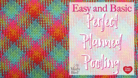 Crochet Pooling, Pooling Crochet, Crochet Help, Color Pooling, Planned Pooling, Marly Bird, Crochet Afgans, Easy Crochet Patterns Free, Variegated Yarn