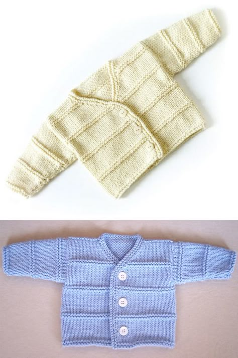 Garter Ridge Baby Cardigan - Free Pattern Baby Knitting Patterns Free Newborn, Free Baby Sweater Knitting Patterns, Diy Crochet Cardigan, Baby Boy Knitting Patterns Free, Easy Baby Knitting Patterns, Boys Knitting Patterns Free, Baby Boy Cardigan, Baby Cardigan Knitting Pattern Free, Baby Cardigan Pattern