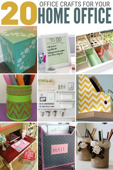 Home office organization can be a challenge. Read this article to learn 20 office crafts ideas to keep you organized and inspired. Creative Craft Ideas, Organizational Ideas, Diy Office, Handmade Inspiration, Office Crafts, Creative Craft, Home Office Accessories, Diy Desk, Organization Tips