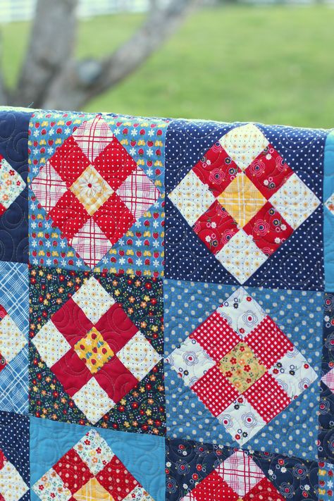 New Gingham Girls Pattern - A Stitch in Time by Amy Smart Nine Patch Quilt Patterns Ideas, Nine Patch Quilts, Calico Print, Diary Of A Quilter, Gingham Quilt, A Stitch In Time, Strip Piecing, Amy Smart, 9 Patch Quilt