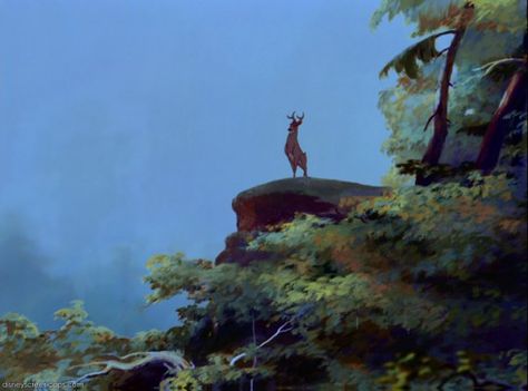 Bambi 1942, Life In The Woods, Bambi Art, Cartoon Expression, Bambi Disney, Deer Illustration, Storybook Art, Disney Images, Old Disney