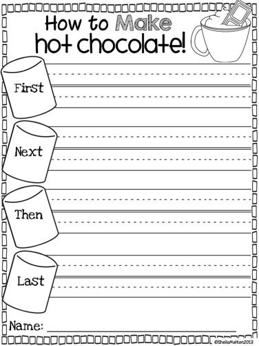 Chocolate Writing, Chocolate Activities, Writing Printables, Procedural Writing, 2nd Grade Writing, Christmas Writing, 1st Grade Writing, First Grade Writing, Work On Writing