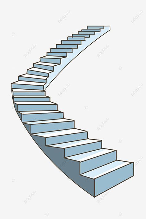 Staircase Illustration, Blue Staircase, Stairs Graphic, Stairs Illustration, Blue Stairs, Stairs Interior, How To Draw Stairs, Staircase Decoration, Decoration Illustration